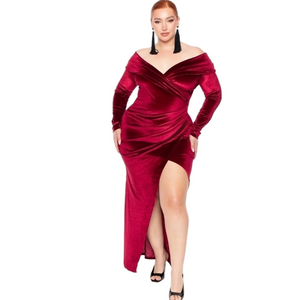 Curvy Sense Olivia velvet dress
